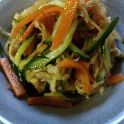 中華風の味付と切干大根のコリコリ食感で食がすすみました。また作りたいです。